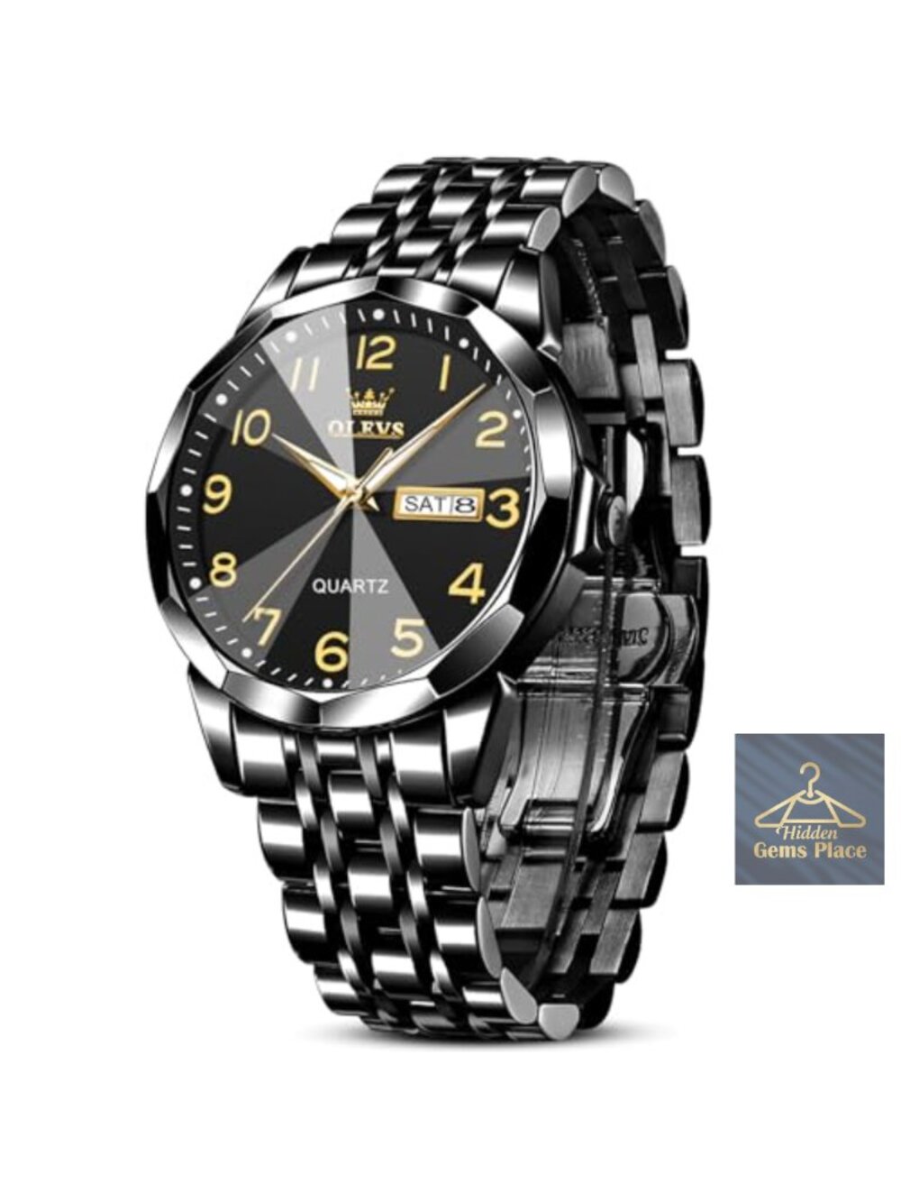 Mens Dress Watch Stainless Steel Silver Quartz Analog Waterproof 41mm